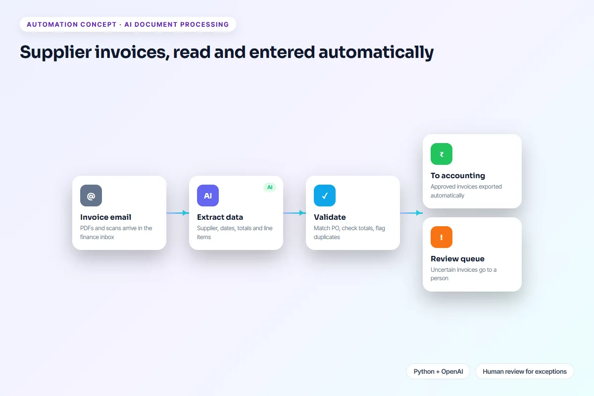 Invoice Processing Automation (Automation Concept)